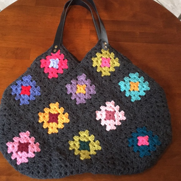 Handbags - Boho Granny Square Hobo Bag